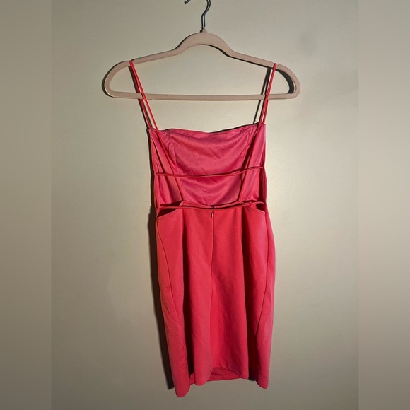 HELLO MOLLY Hot Pink Open Back Mini Bodycon Dress - Picture 2 of 3